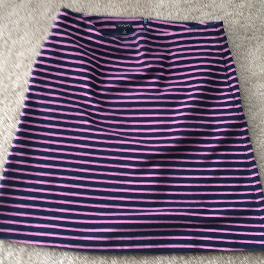 Very cute navy/pink stripe skirt from Talbots